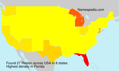 Surname Reslan in USA Surname Reslan in USA