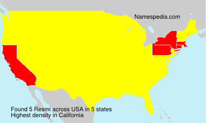 Surname Resmi in USA Surname Resmi in USA