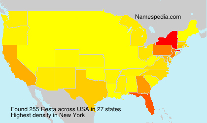 Surname Resta in USA Surname Resta in USA
