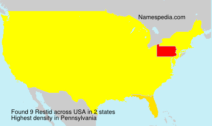 Surname Restid in USA Surname Restid in USA
