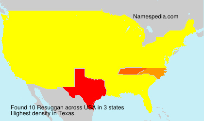 Surname Resuggan in USA Surname Resuggan in USA