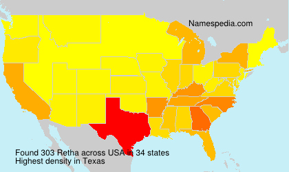 Surname Retha in USA Surname Retha in USA