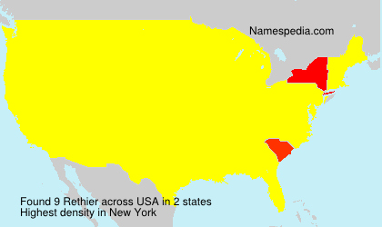 Surname Rethier in USA Surname Rethier in USA