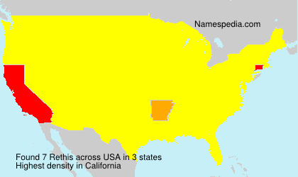 Surname Rethis in USA Surname Rethis in USA