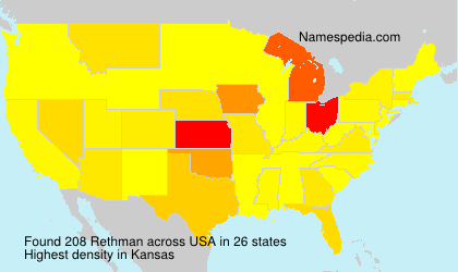 Surname Rethman in USA Surname Rethman in USA