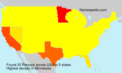 Surname Retzack in USA Surname Retzack in USA
