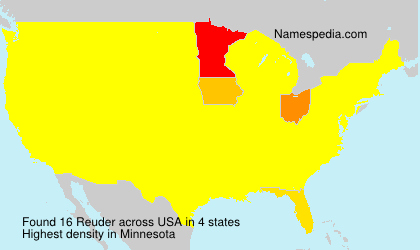 Surname Reuder in USA Surname Reuder in USA