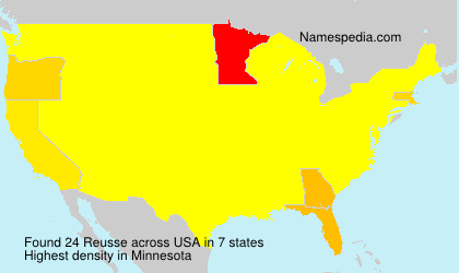 Surname Reusse in USA Surname Reusse in USA