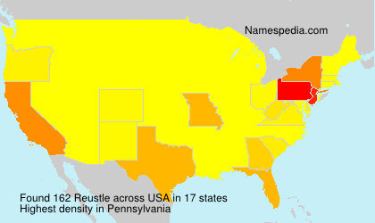 Surname Reustle in USA Surname Reustle in USA