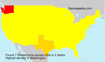 Surname Reutercrona in USA Surname Reutercrona in USA