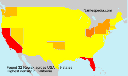 Surname Rewak in USA Surname Rewak in USA