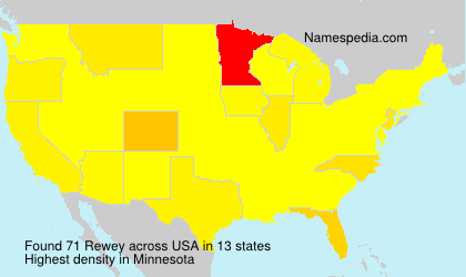 Surname Rewey in USA Surname Rewey in USA
