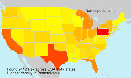 Surname Rex in USA Surname Rex in USA