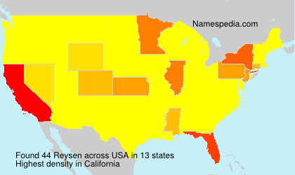 Surname Reysen in USA Surname Reysen in USA