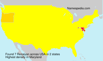 Surname Rezaiyan in USA Surname Rezaiyan in USA