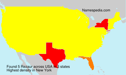 Surname Rezaur in USA