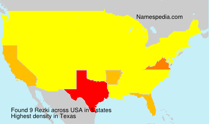 Surname Rezki in USA