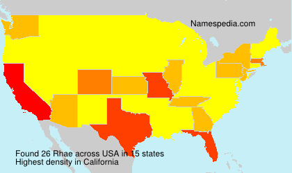 Surname Rhae in USA Surname Rhae in USA