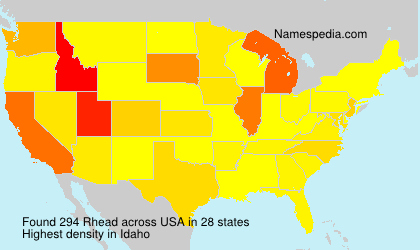 Surname Rhead in USA Surname Rhead in USA