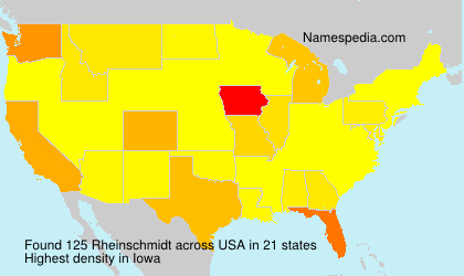 Surname Rheinschmidt in USA Surname Rheinschmidt in USA