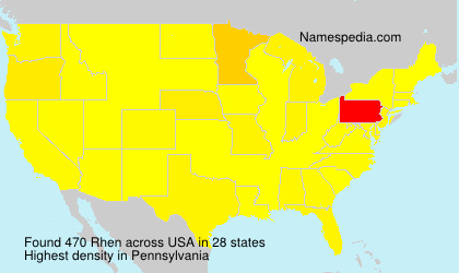 Surname Rhen in USA Surname Rhen in USA