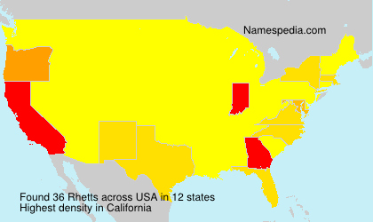 Surname Rhetts in USA