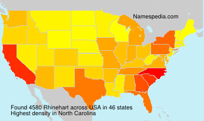 Surname Rhinehart in USA Surname Rhinehart in USA