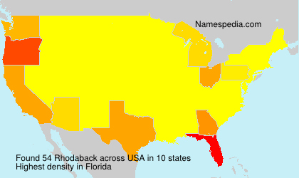 Surname Rhodaback in USA Surname Rhodaback in USA