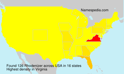 Surname Rhodenizer in USA Surname Rhodenizer in USA