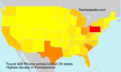 Surname Rhome in USA Surname Rhome in USA