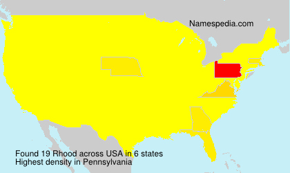 Surname Rhood in USA Surname Rhood in USA