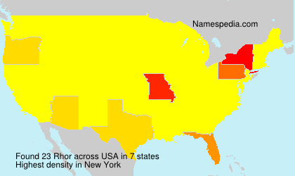 Surname Rhor in USA Surname Rhor in USA