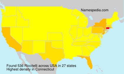 Surname Riccitelli in USA Surname Riccitelli in USA