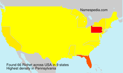 Surname Richet in USA Surname Richet in USA