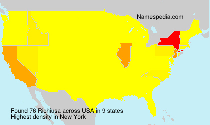 Surname Richiusa in USA Surname Richiusa in USA
