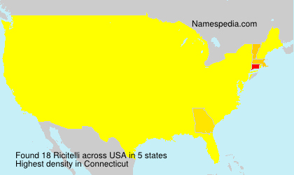 Surname Ricitelli in USA Surname Ricitelli in USA
