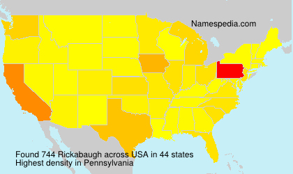 Surname Rickabaugh in USA Surname Rickabaugh in USA