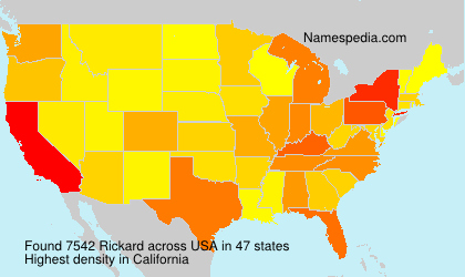 Surname Rickard in USA