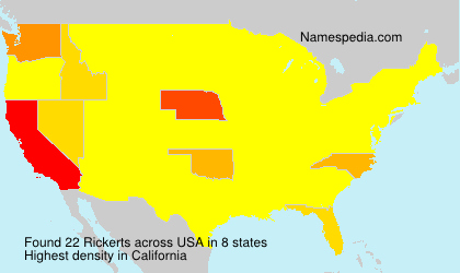 Surname Rickerts in USA Surname Rickerts in USA