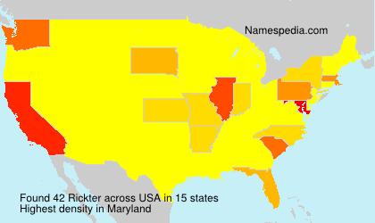 Surname Rickter in USA Surname Rickter in USA