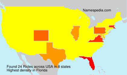 Surname Ricles in USA Surname Ricles in USA