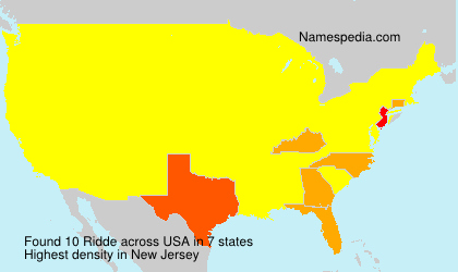 Surname Ridde in USA Surname Ridde in USA