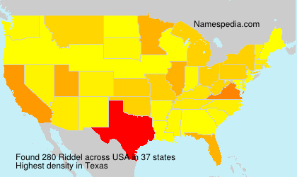 Surname Riddel in USA Surname Riddel in USA