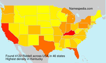 Surname Riddell in USA Surname Riddell in USA