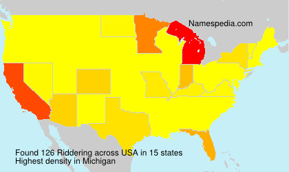 Surname Riddering in USA Surname Riddering in USA