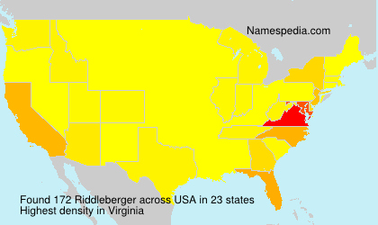 Surname Riddleberger in USA Surname Riddleberger in USA