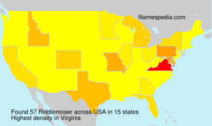 Surname Riddlemoser in USA Surname Riddlemoser in USA