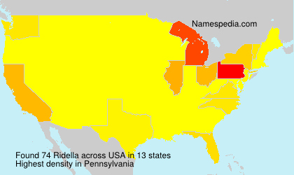 Surname Ridella in USA Surname Ridella in USA