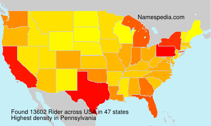 Surname Rider in USA Surname Rider in USA