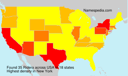 Surname Ridera in USA Surname Ridera in USA